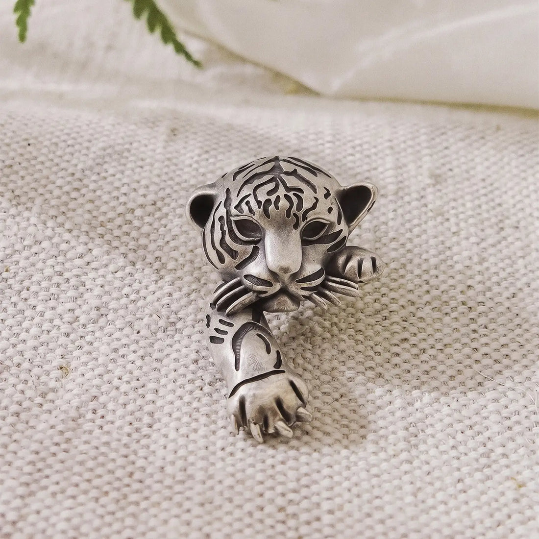 Tiger Designer Brooch - Made With Pure 925 Silver