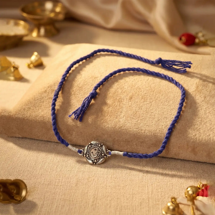 Om Divine Silver Rakhi - Made With Pure 925 Silver