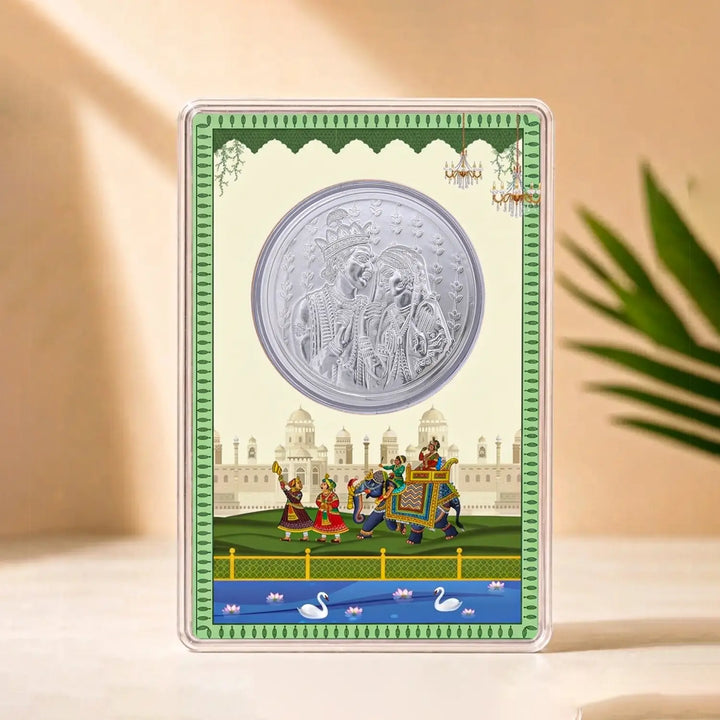 Radha Krishna 999 Pure Silver Coin - Made With Pure 999 Silver
