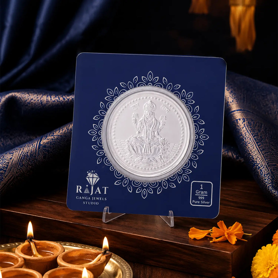 Goddess Lakshmi Pure 999 Silver Coin – 1 Gram