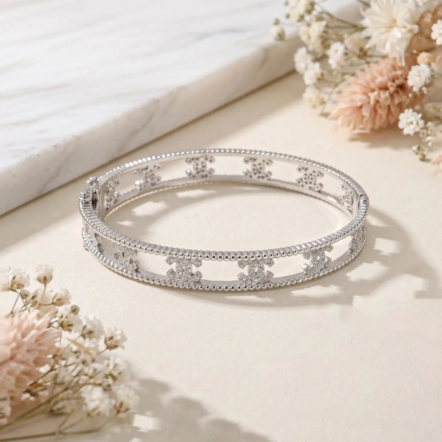 Luxury Pure Silver CZ Designer Bracelet - Made With Pure 925 Silver