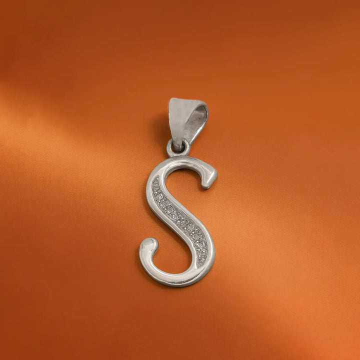 Silver Initial “S” Pendant- Made With Pure 925 Silver