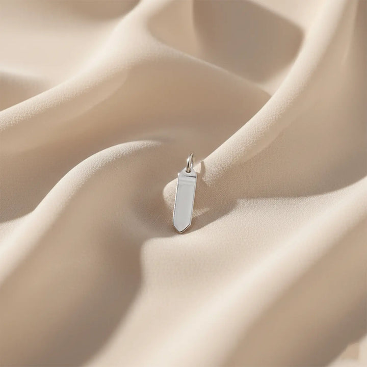 Minimalist Crystal Bar Pure Silver Pendant - Made With Pure 925 Silver