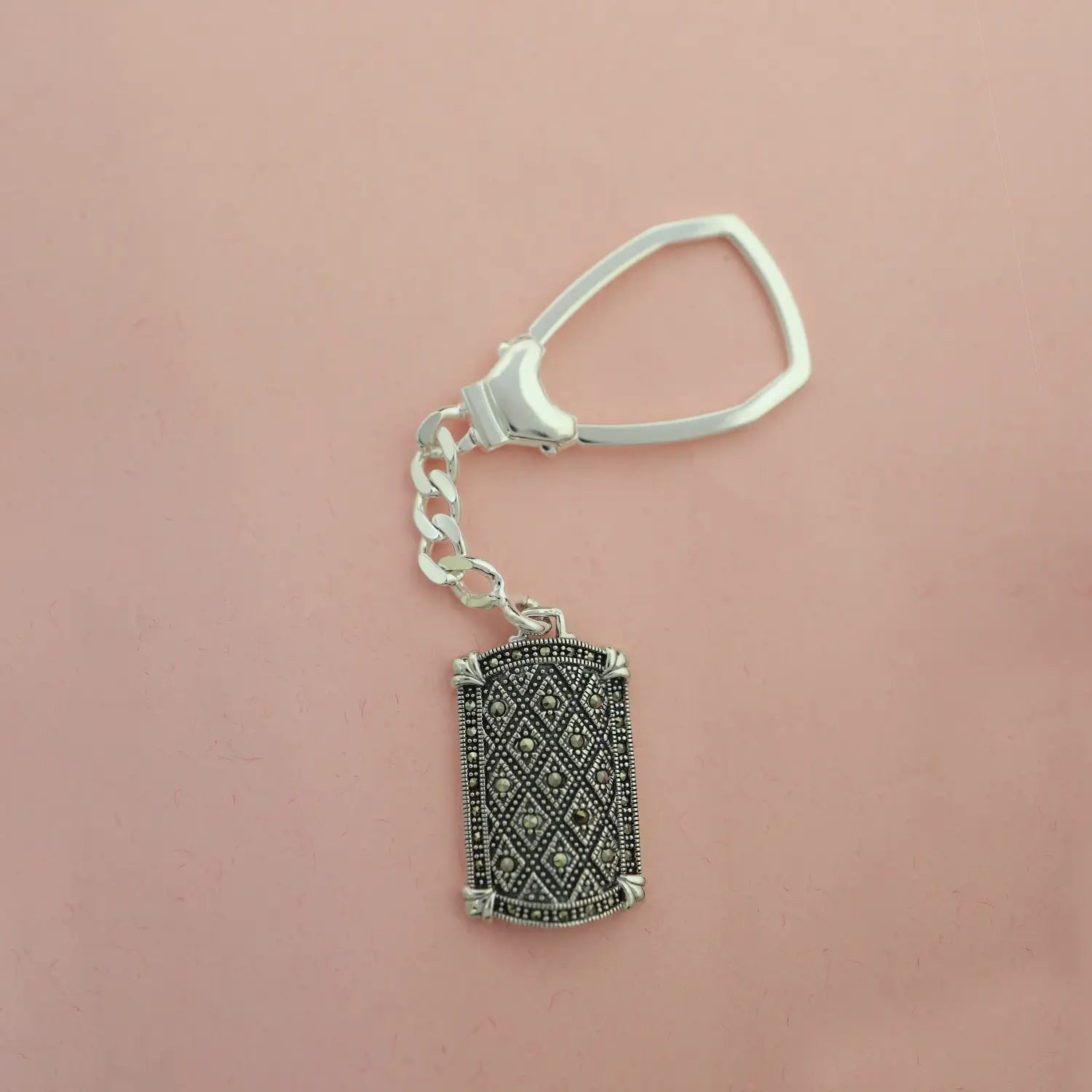 Vintage Majesty Silver Keychain - Made With Pure 925 Silver