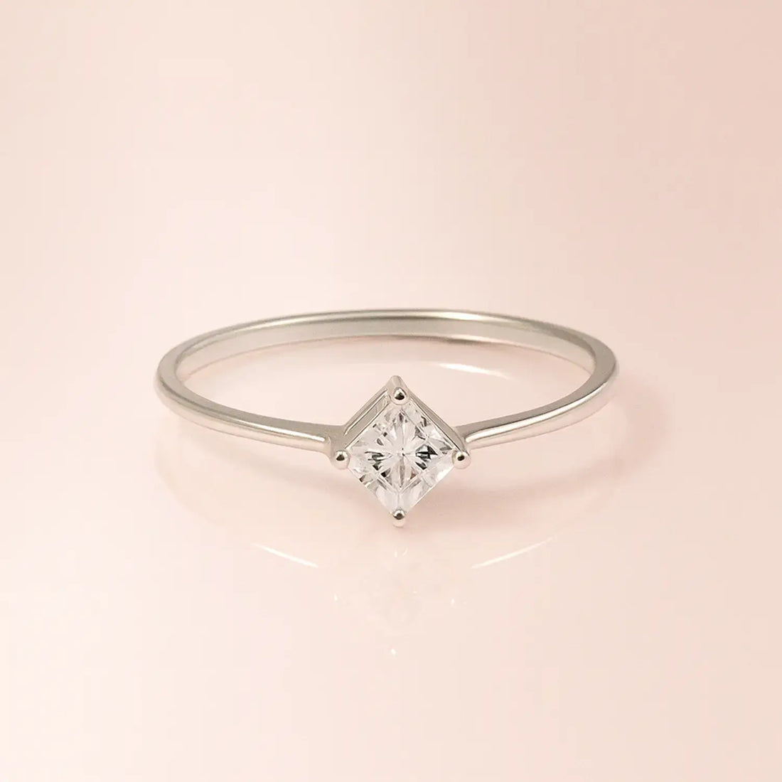 Solitaire Pavé Silver Ring - Made With Pure 925 Silver