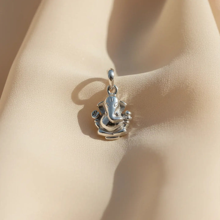 Lord Ganesha Pure Silver Pendant - Made With Pure 925 Silver