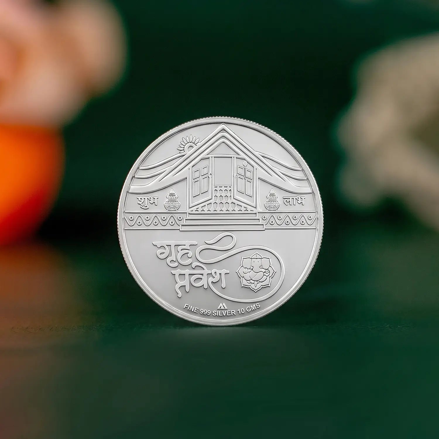 Griha Pravesh Fine Silver Coin - Made With Pure 925 Silver