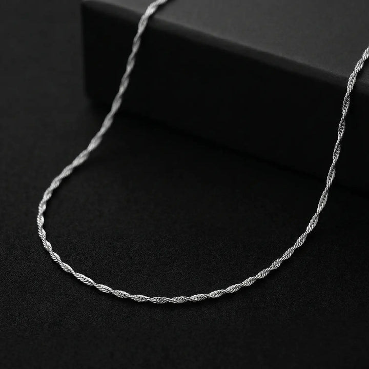 Classic Shine Silver Rope Chain - Made With Pure 925 Silver