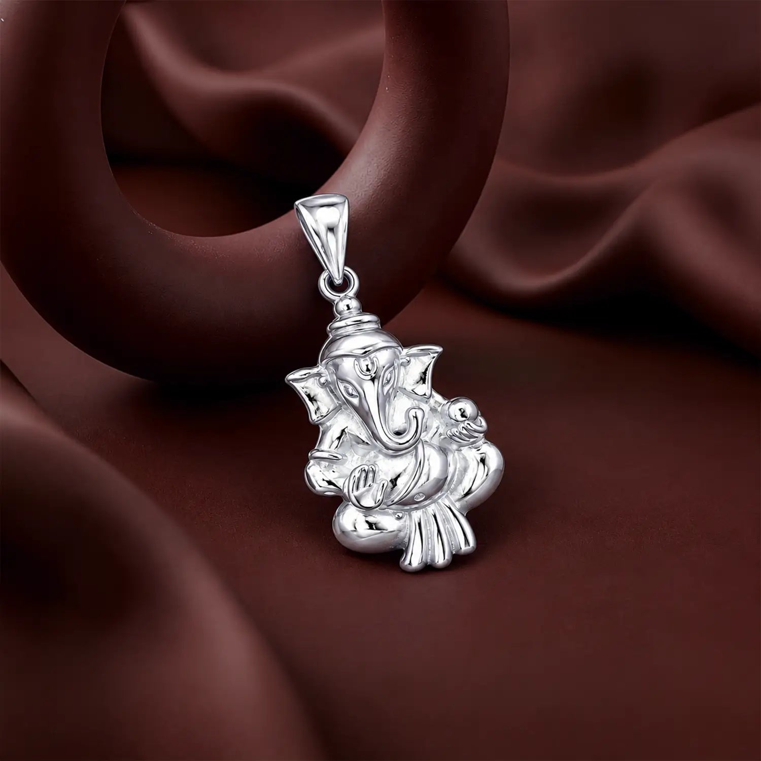 Shree Ganesh Blessings Silver Pendant - Made With Pure 925 Silver