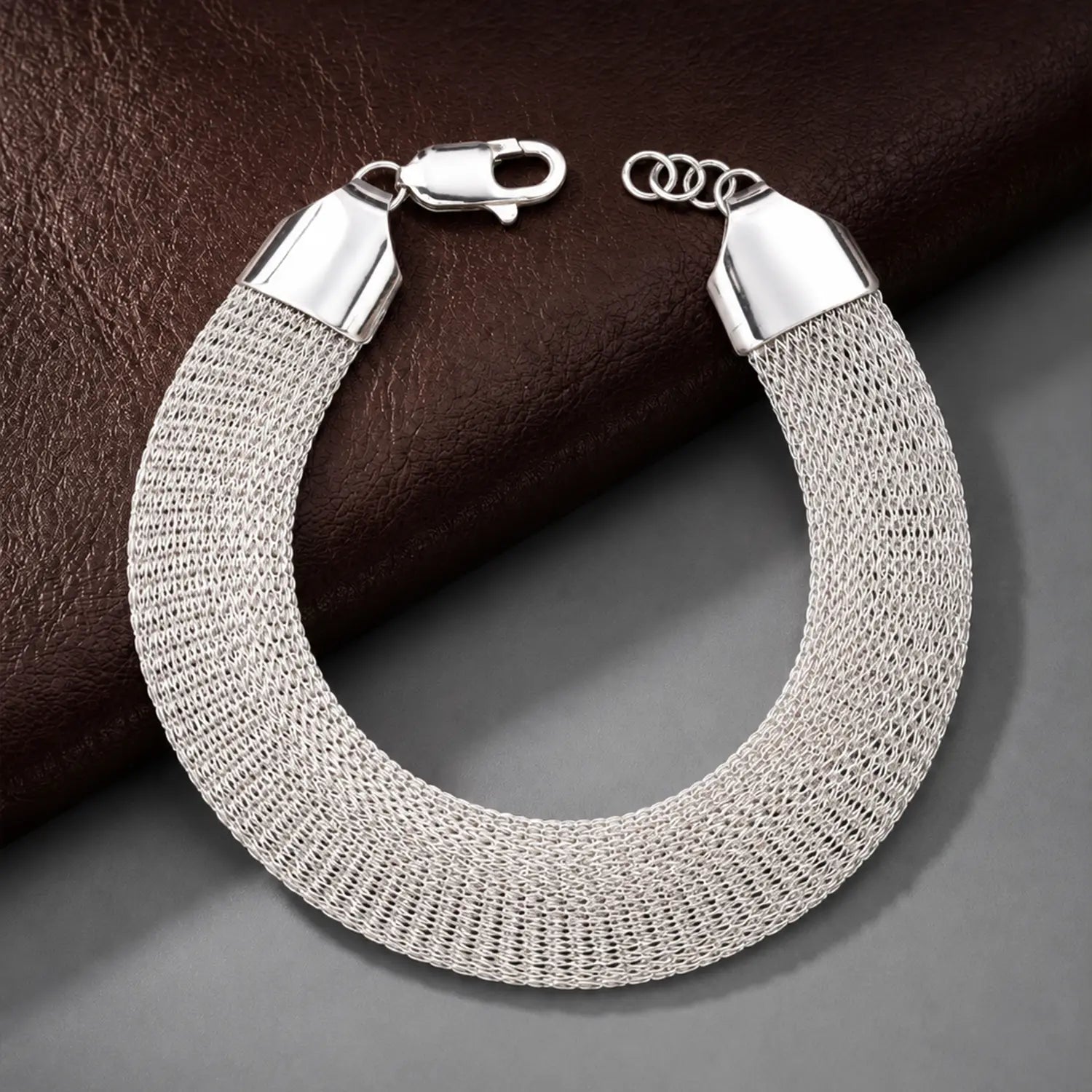 Men’s Mesh Bracelet – Premium Woven Design - Made With Pure 925 Silver
