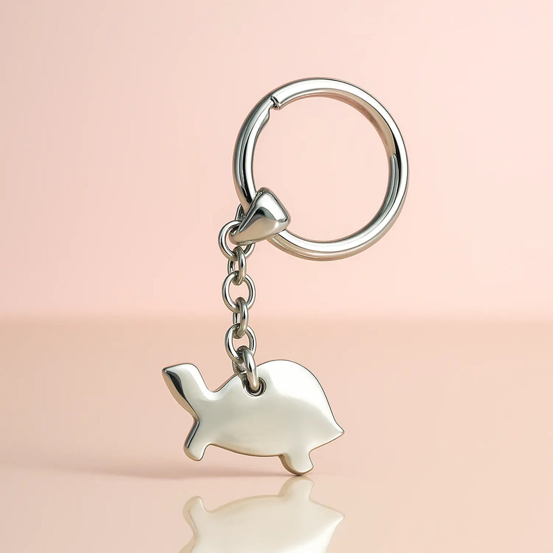 Pure Silver Turtle Keychain - Made With Pure 925 Silver