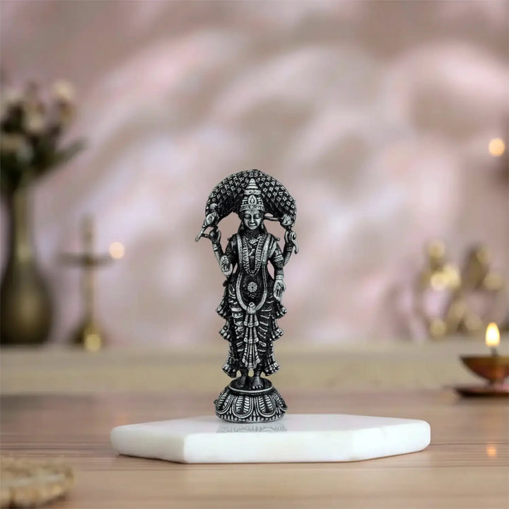 Pure Silver Lord Venkateswara Idol – Antique Finish- Made With Pure 925 Silver