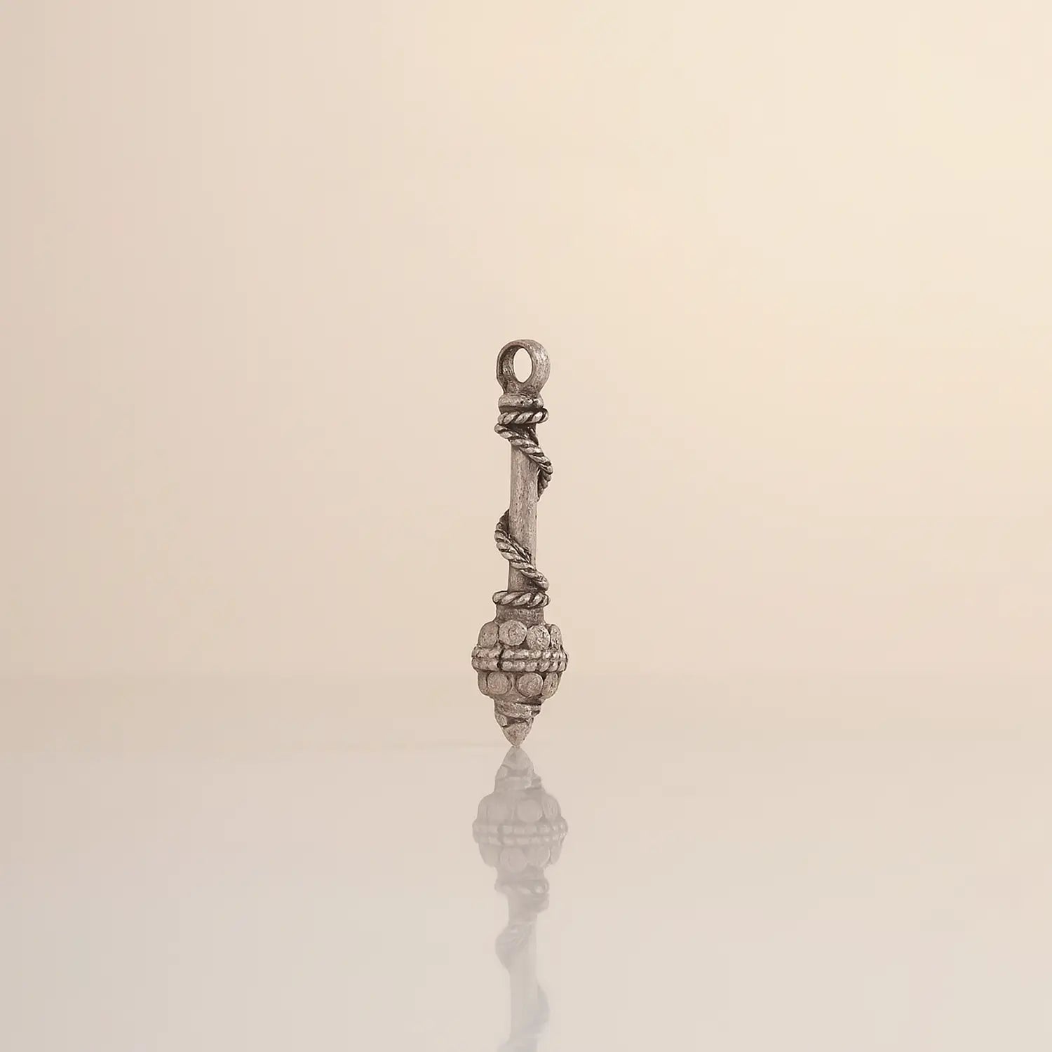 Pure Silver Gada Pendant – Symbol of Strength & Devotion- Made With Pure 925 Silver