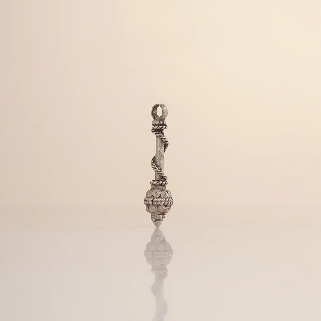 Pure Silver Gada Pendant – Symbol of Strength & Devotion- Made With Pure 925 Silver