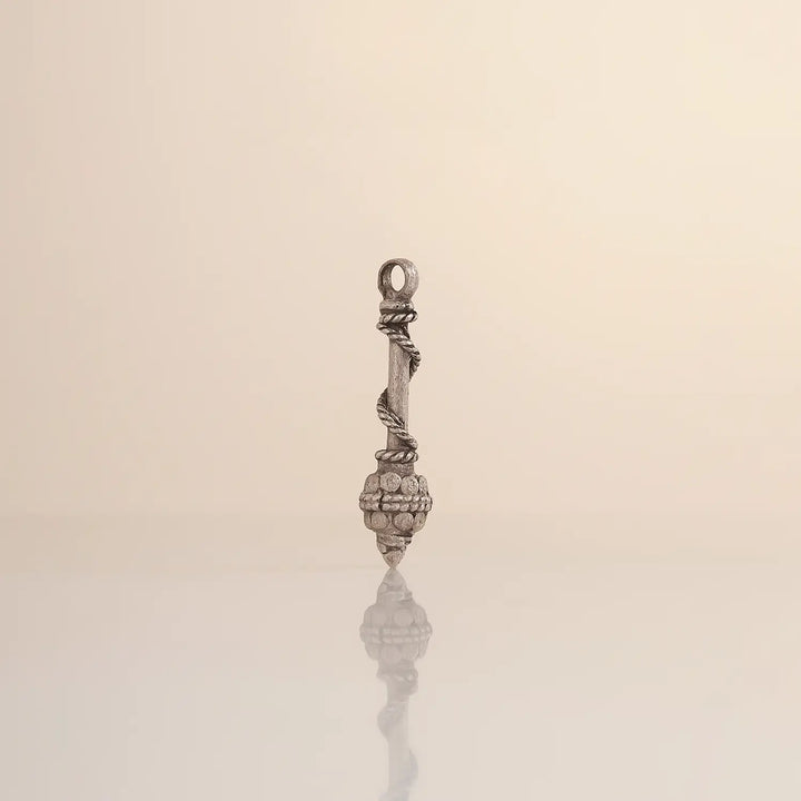 Pure Silver Gada Pendant – Symbol of Strength & Devotion- Made With Pure 925 Silver