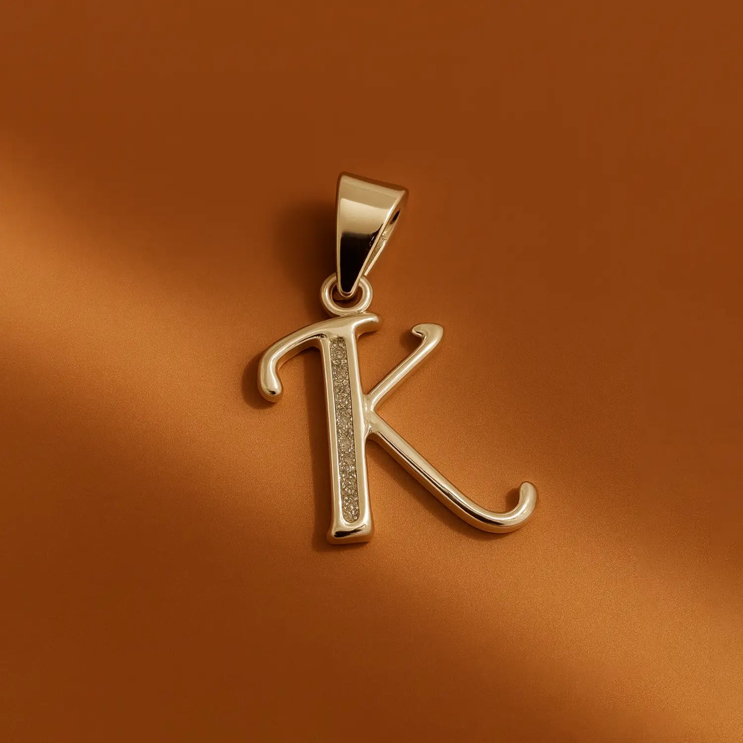 Pure Silver “K” Initial Pendant - Made With Pure 925 Silver