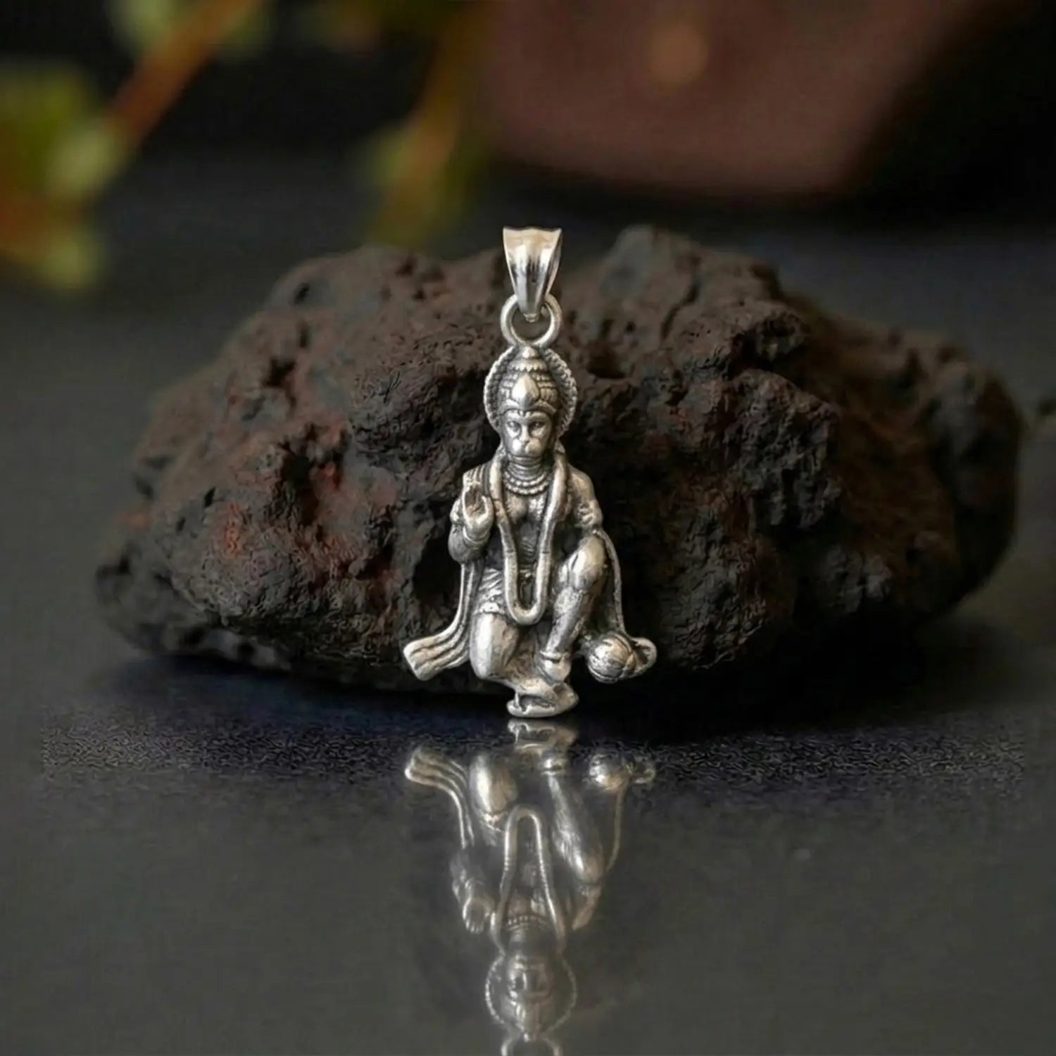 Hanuman Divine Strength Silver Pendant- Made With Pure 925 Silver