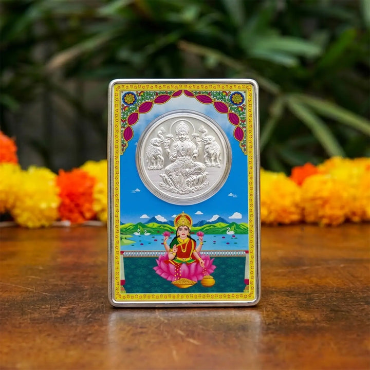 999 Pure Silver Goddess Lakshmi Coin - Made With Pure 925 Silver