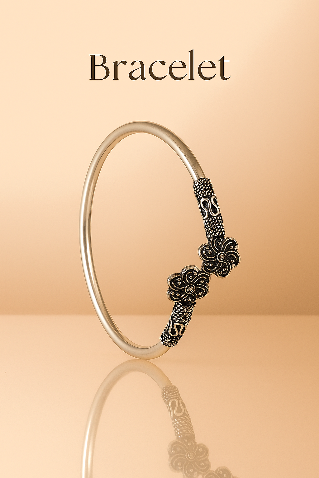 Antique Floral Silver Bracelets- Made With Pure 925 Silver