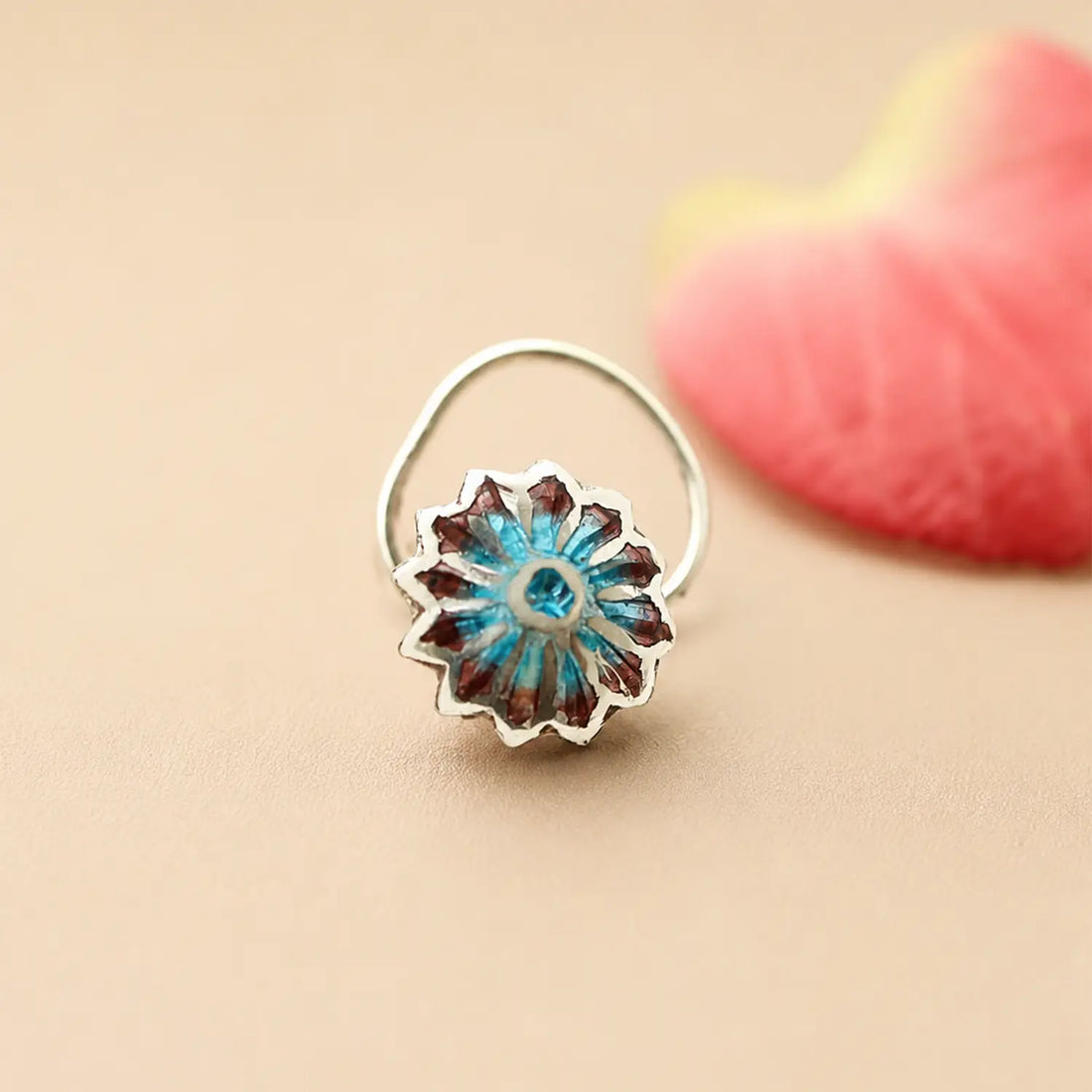 Bloom Sterling Silver Nose Pin- Made With Pure 925 Silver