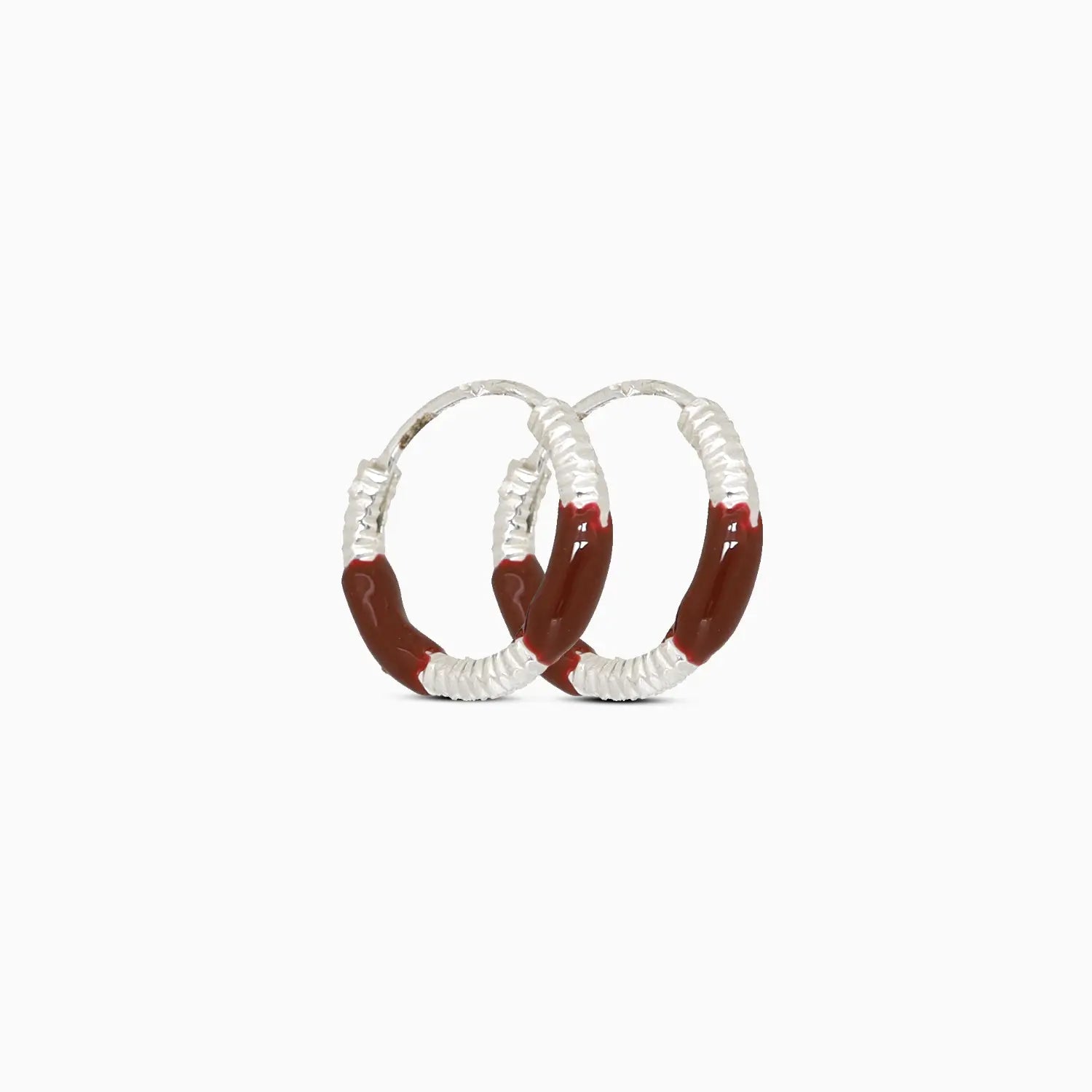 Lime Twist Silver Hoop Earrings - Made With Pure 925 Silver
