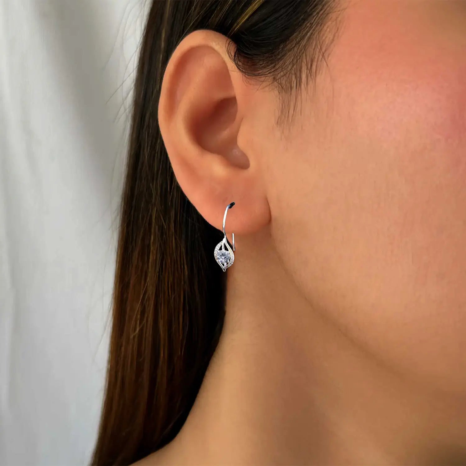 Red Stone Earrings In Silver- Made With Pure 925 Silver