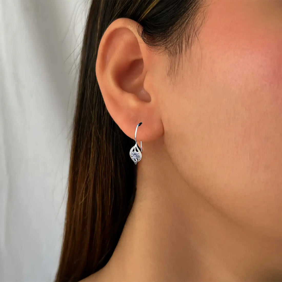 Red Stone Earrings In Silver- Made With Pure 925 Silver
