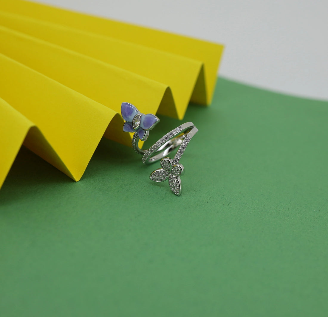 Elegant Butterfly Wrap Silver Ring - Made With Pure 925 Silver