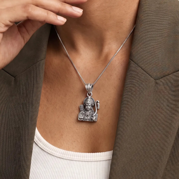 Divine Lord Ram Silver Pendant - Made With Pure 925 Silver
