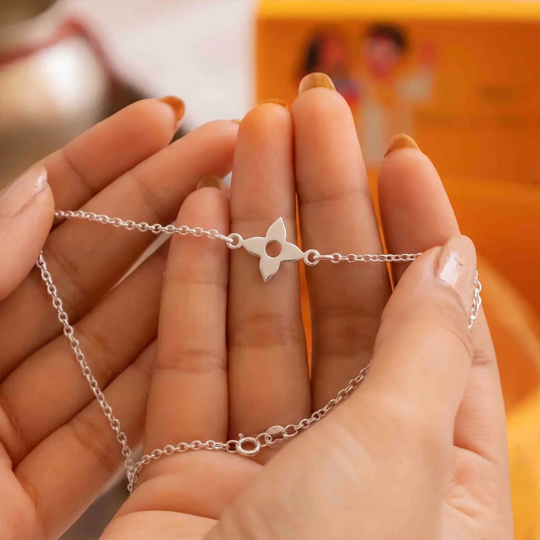 Elegant Floral Silver Bracelet - Made With Pure 925 Silver