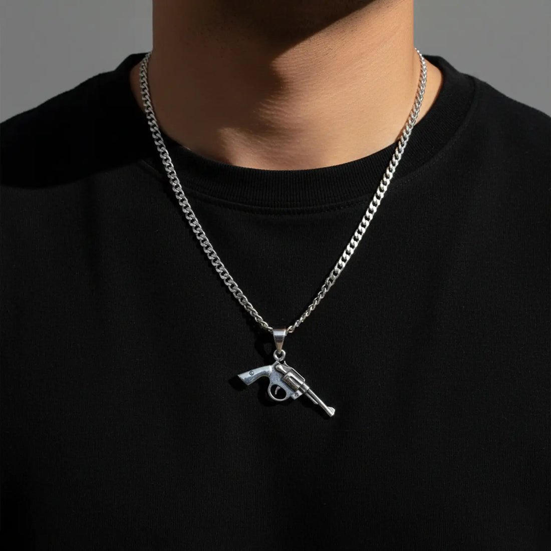 Revolver Design Pure Silver Pendant- Made With Pure 925 Silver