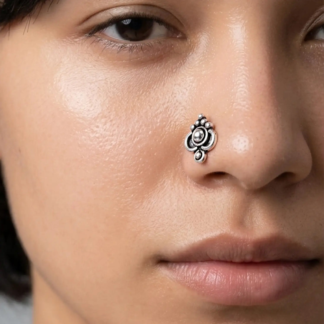 Antique Silver Crown Nose Pin- Made With Pure 925 Silver