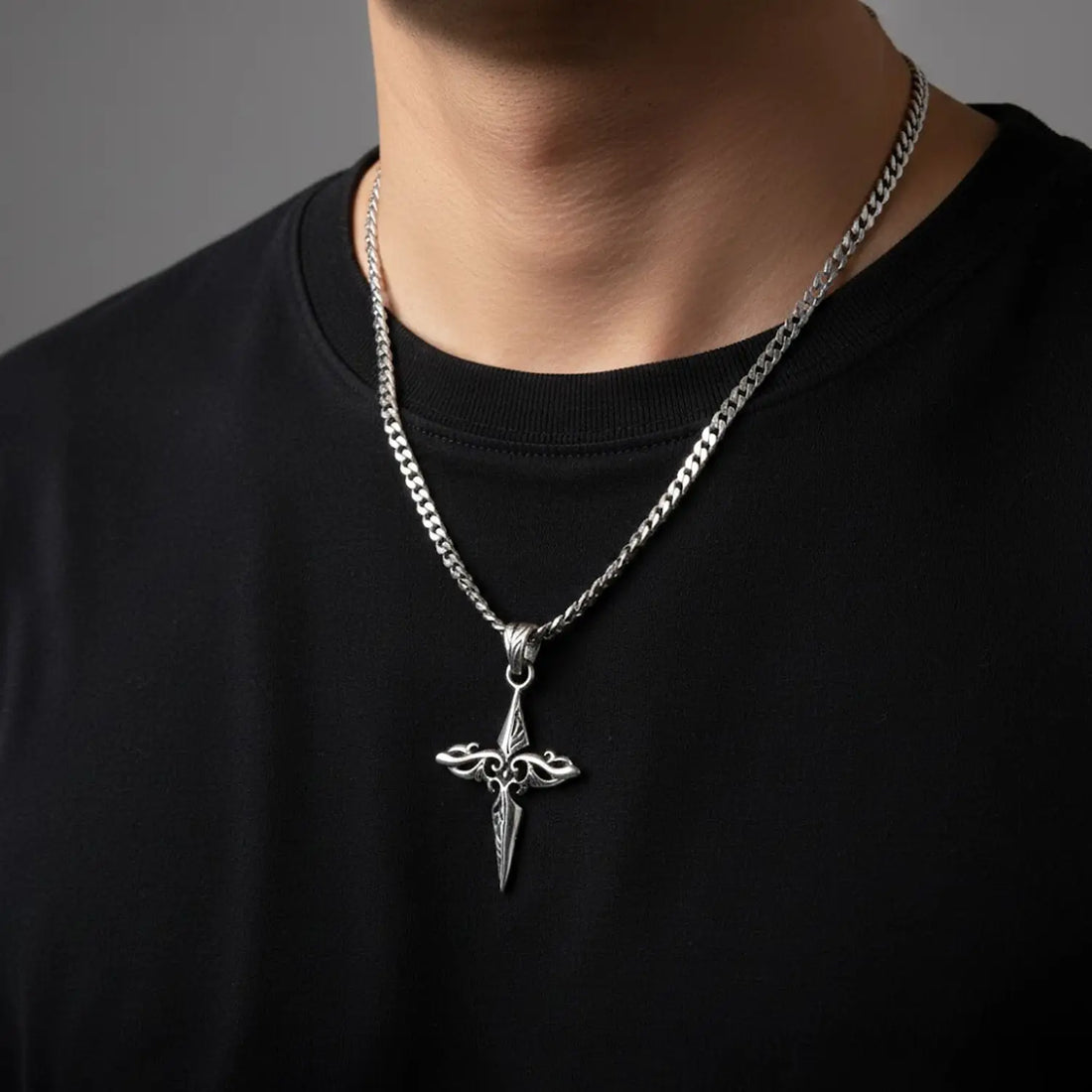 Gothic Cross Pure Silver Pendant- Made With Pure 925 Silver