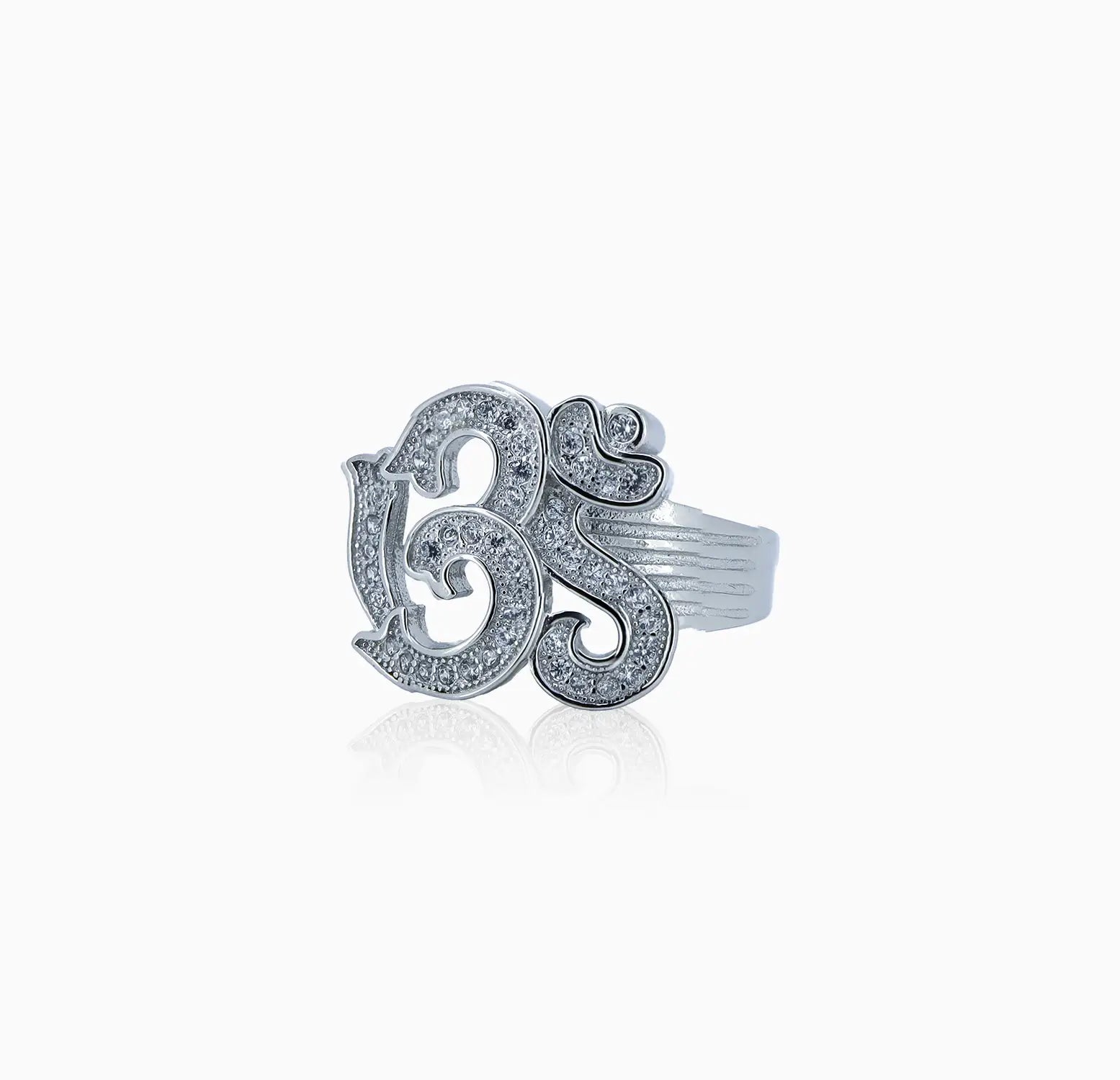 Pure Silver Om Symbol Ring - Made With Pure 925 Silver