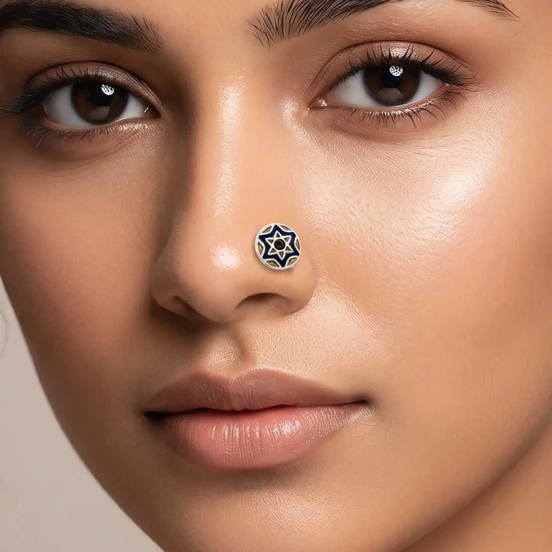 Enamel Sterling Silver Nose Pin- Made With Pure 925 Silver