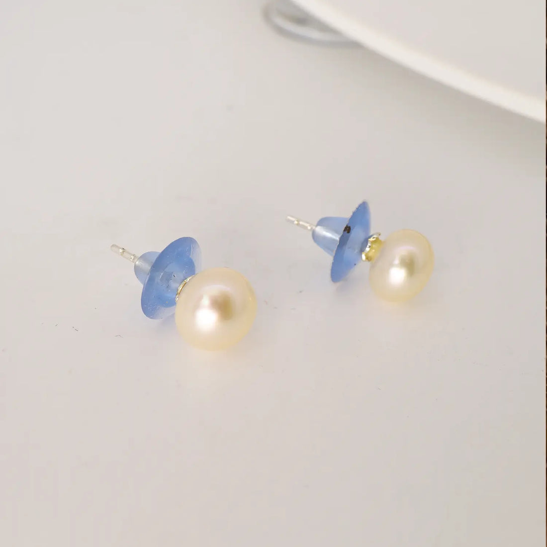 Midnight Pearl Sterling Silver Stud Earrings - Made With Pure 925 Silver