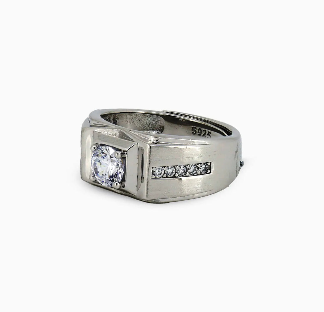 Classic Solitaire Pure Silver Ring -Made With Pure 925 Silver