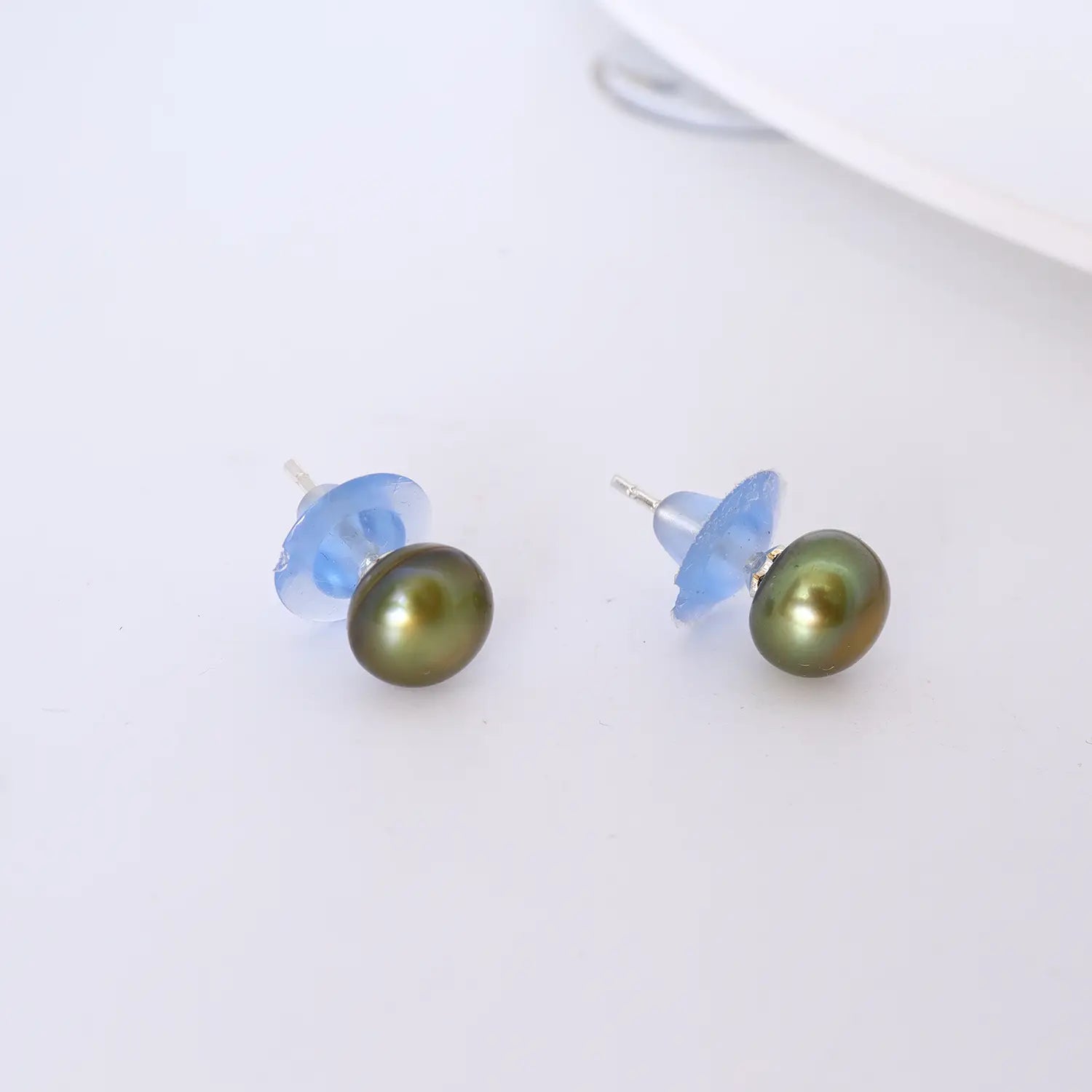 Midnight Pearl Sterling Silver Stud Earrings - Made With Pure 925 Silver