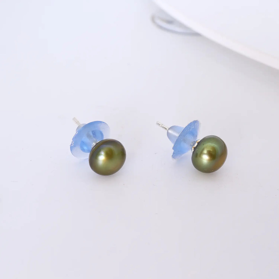 Midnight Pearl Sterling Silver Stud Earrings - Made With Pure 925 Silver