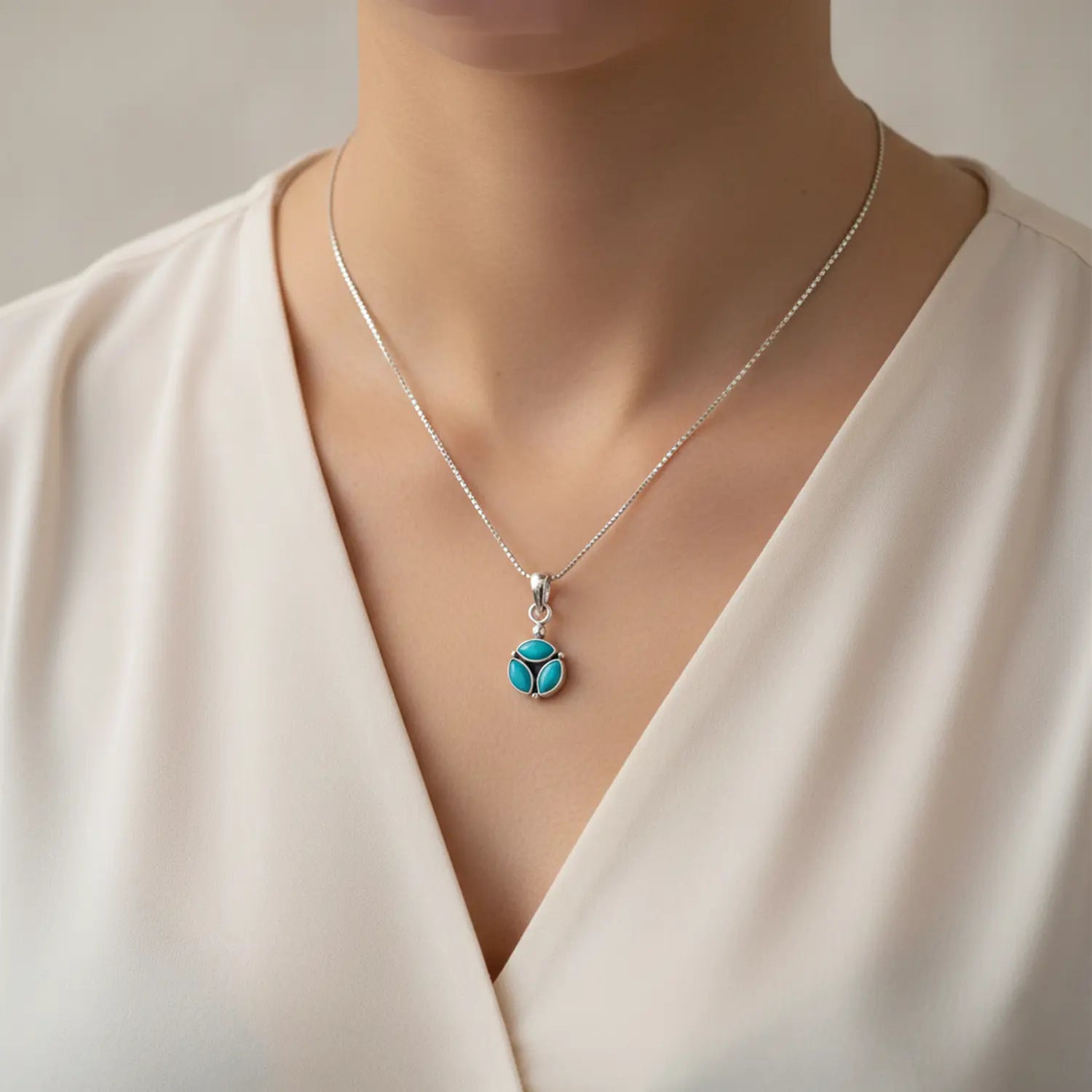 Pure Silver Garnet Pendant- Made With Pure 925 Silver