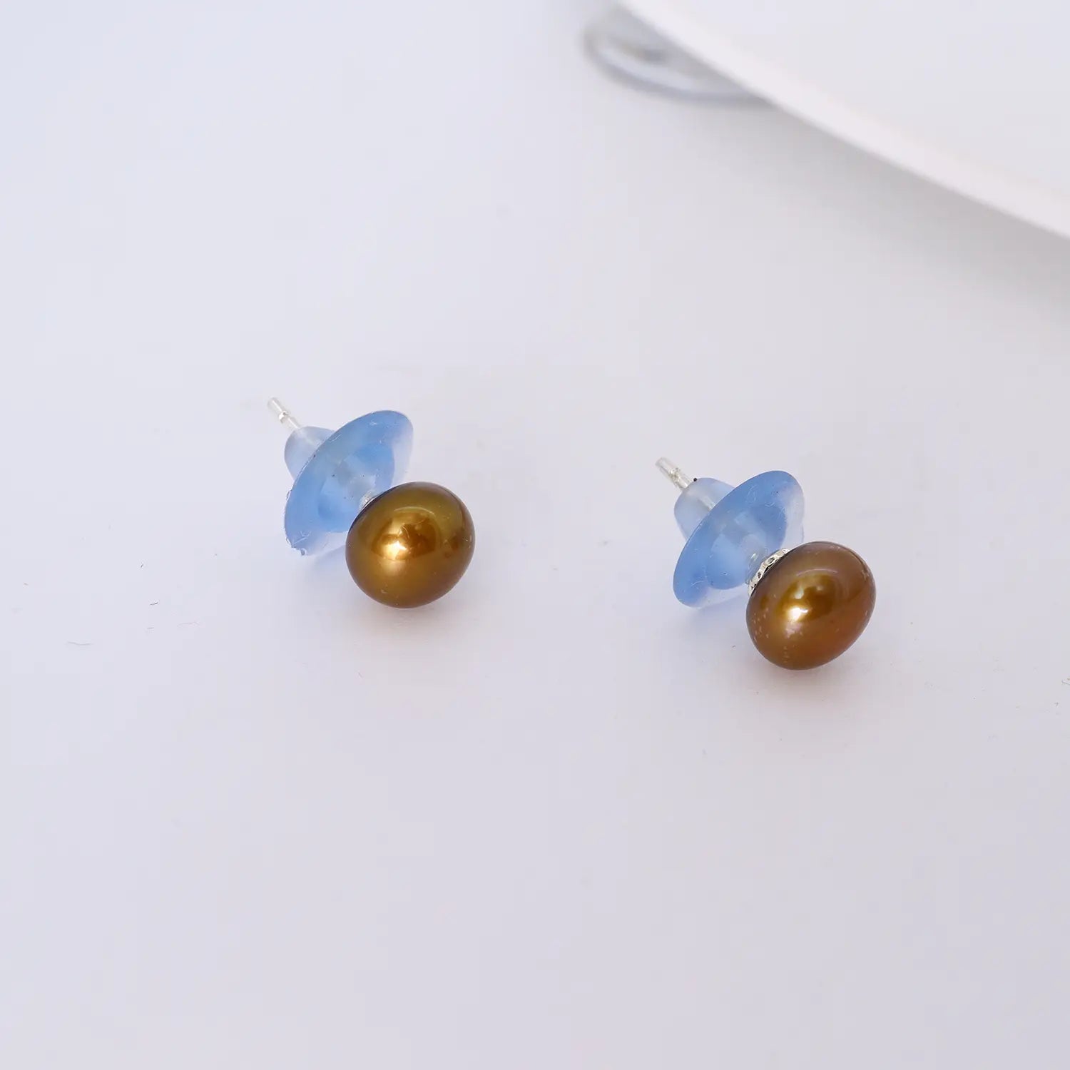 Midnight Pearl Sterling Silver Stud Earrings - Made With Pure 925 Silver