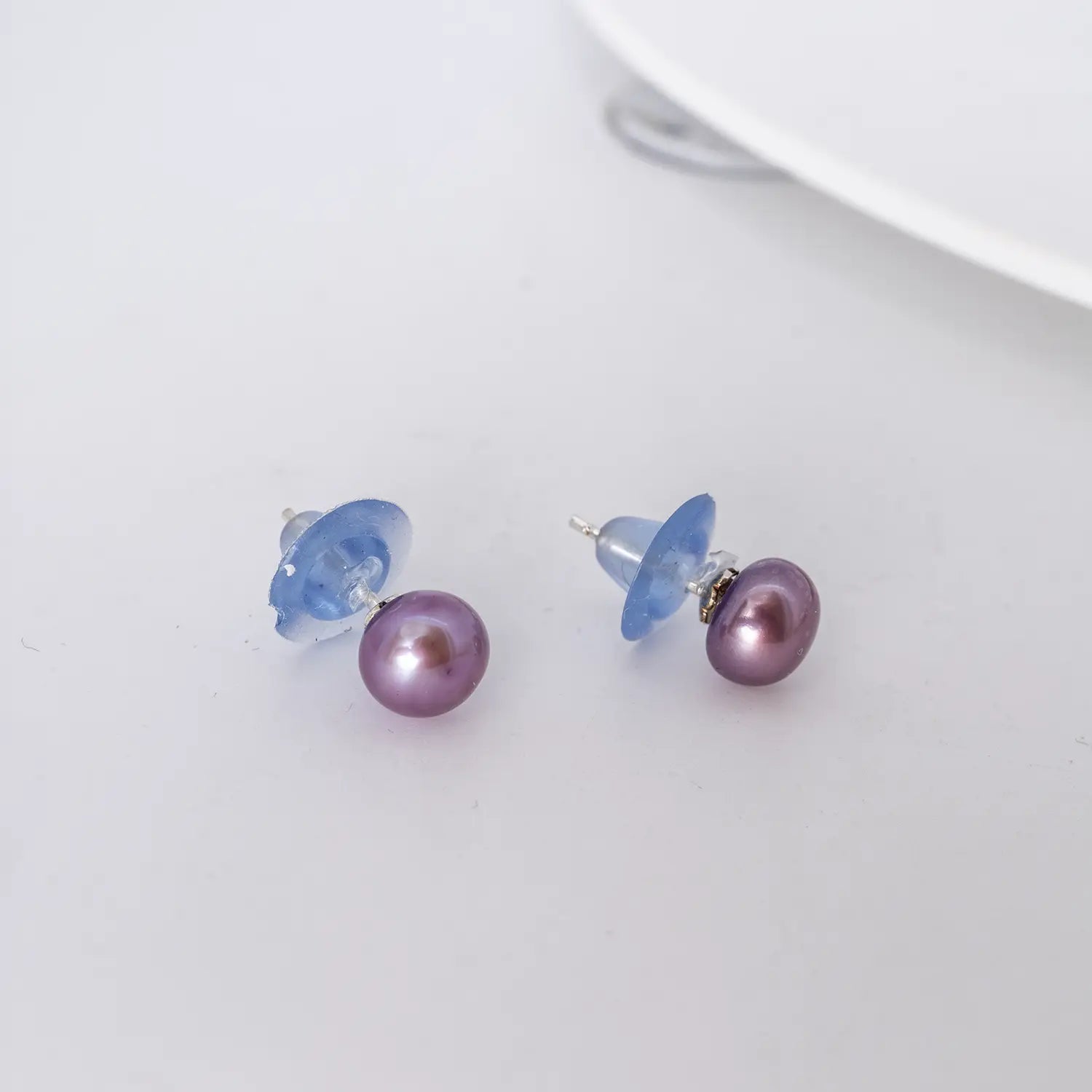 Midnight Pearl Sterling Silver Stud Earrings - Made With Pure 925 Silver