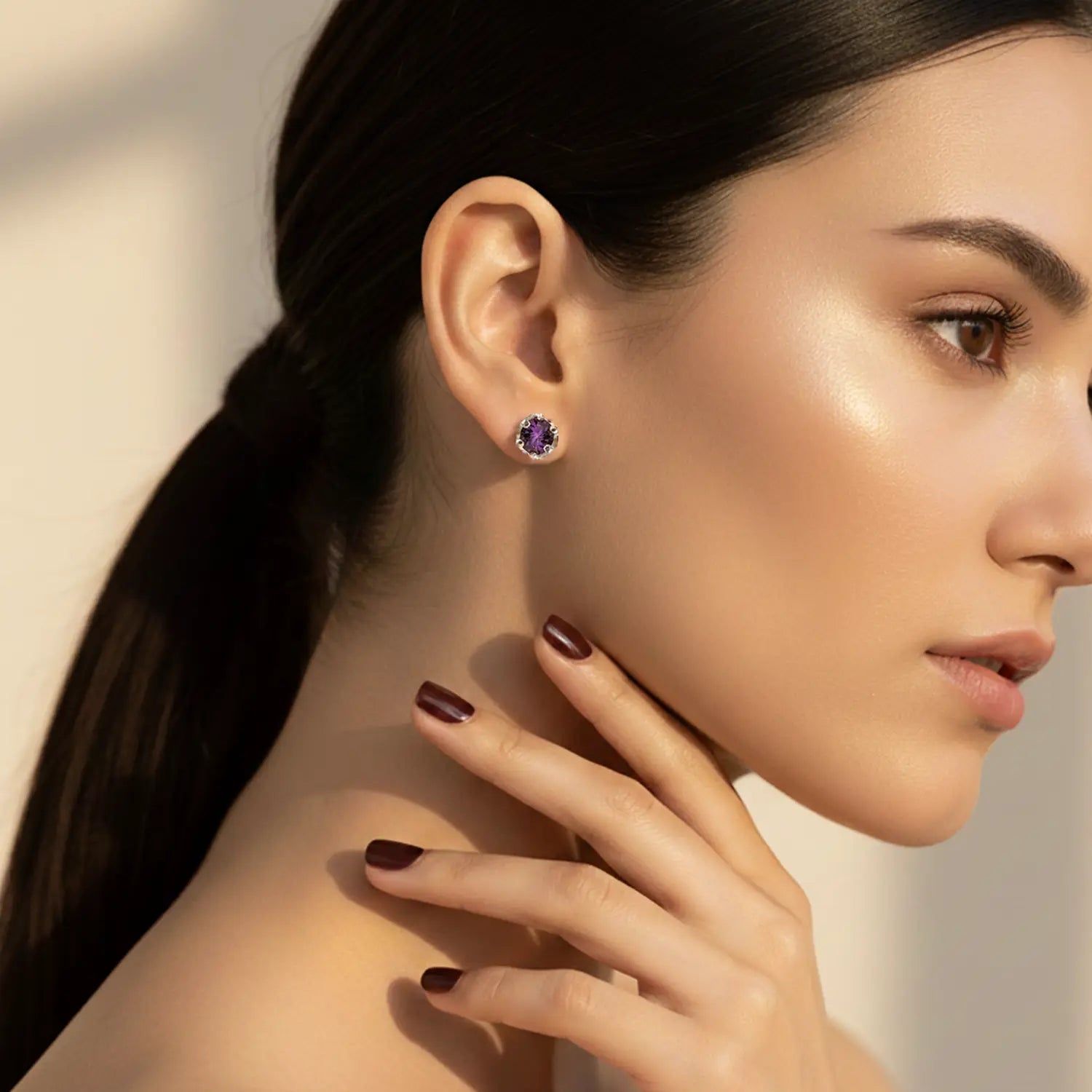 Radiant Yellow Gemstone Sterling Silver Stud Earrings- Made With Pure 925 Silver