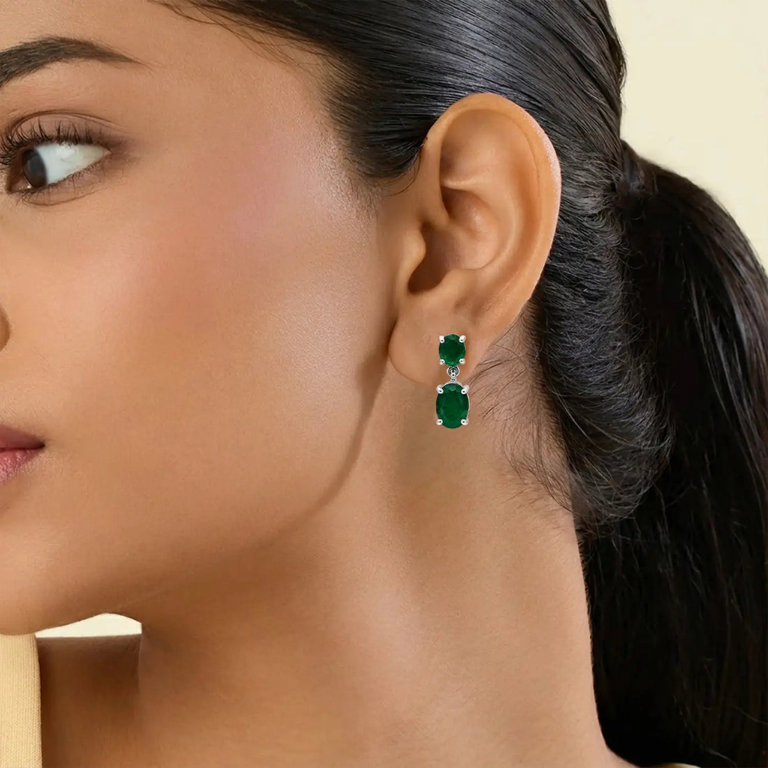 Silver Ruby Stone Drop Earrings- Made With Pure 925 Silver