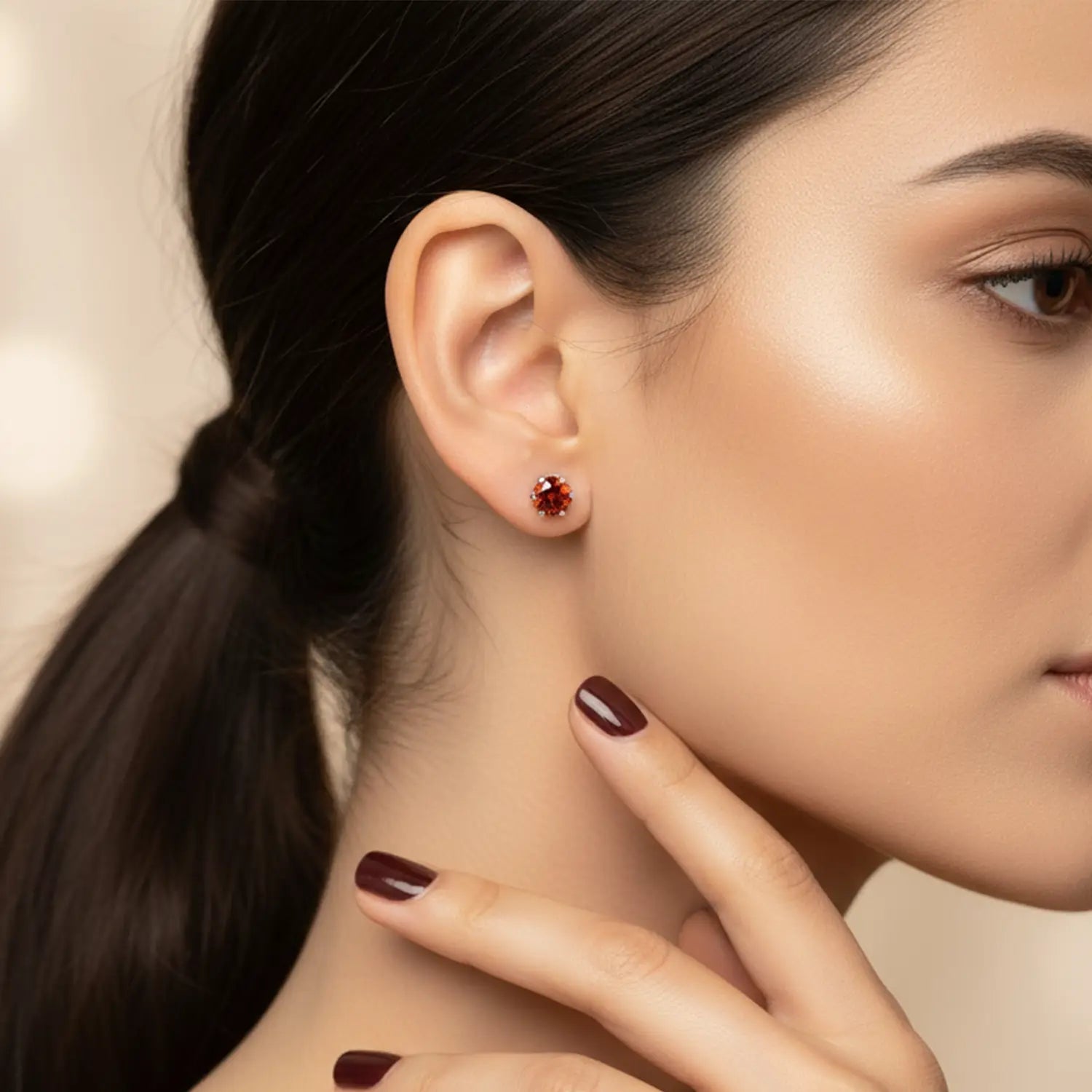 Radiant Yellow Gemstone Sterling Silver Stud Earrings- Made With Pure 925 Silver