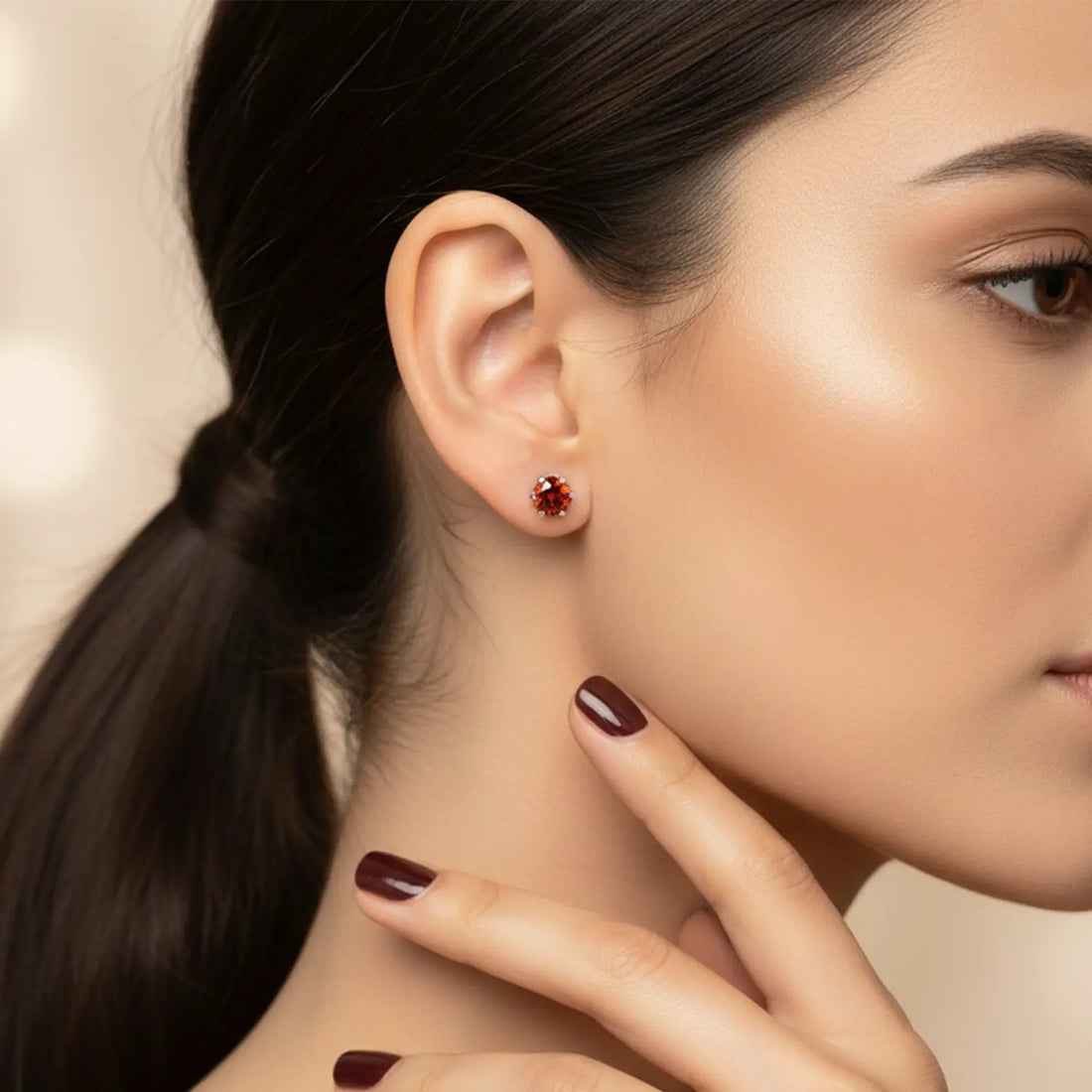 Radiant Yellow Gemstone Sterling Silver Stud Earrings- Made With Pure 925 Silver