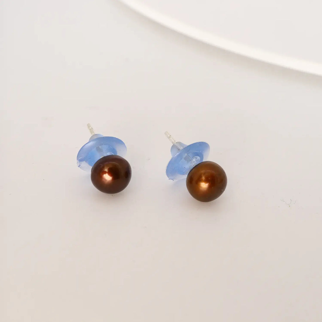 Midnight Pearl Sterling Silver Stud Earrings - Made With Pure 925 Silver