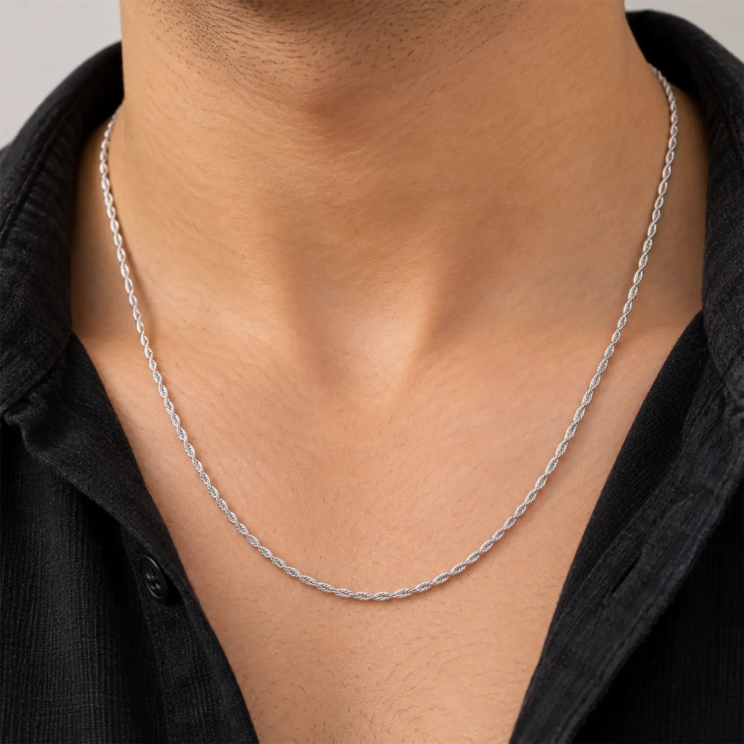 Classic Shine Silver Rope Chain - Made With Pure 925 Silver
