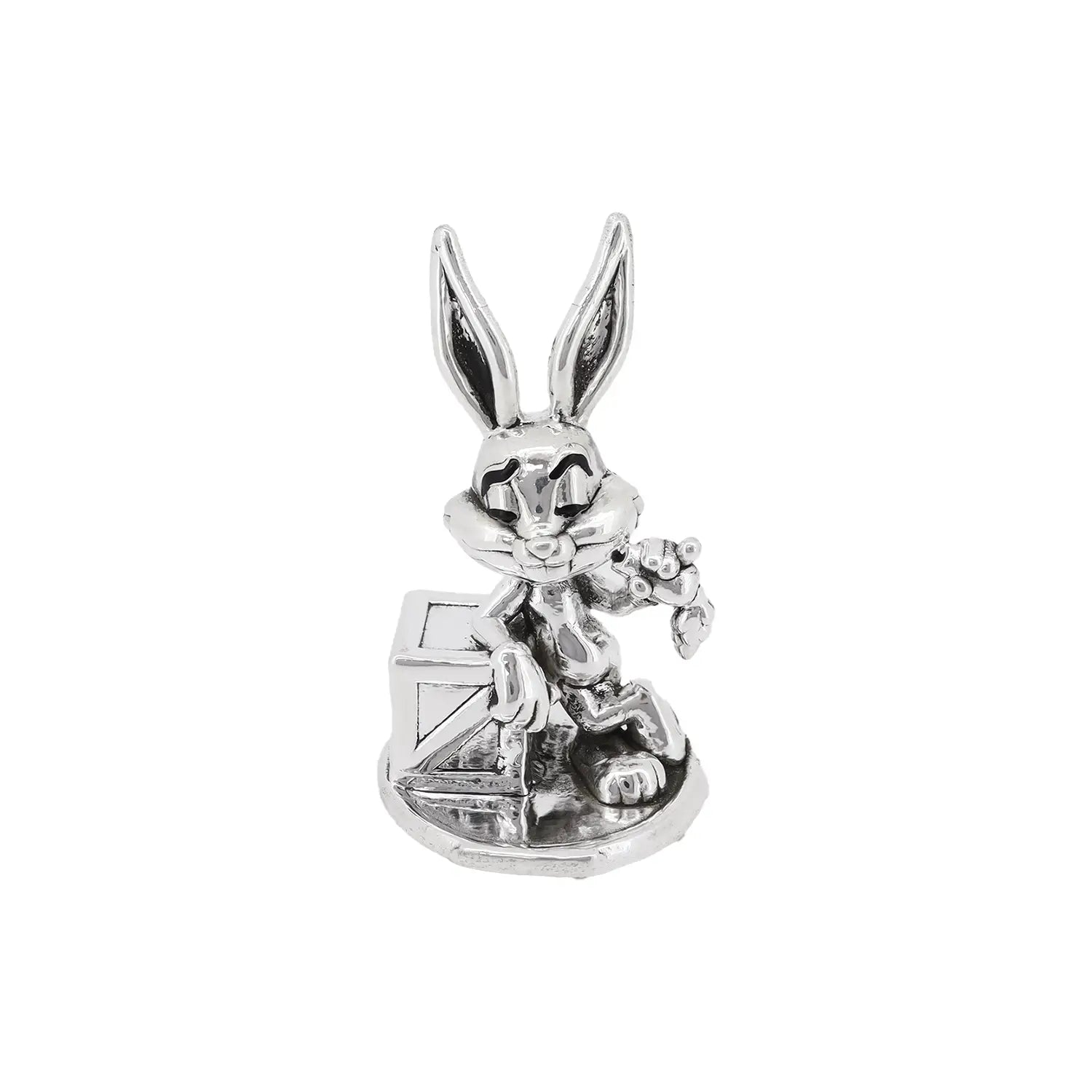 Cute Bunny Silver Figurine - Made With Pure 925 Silver