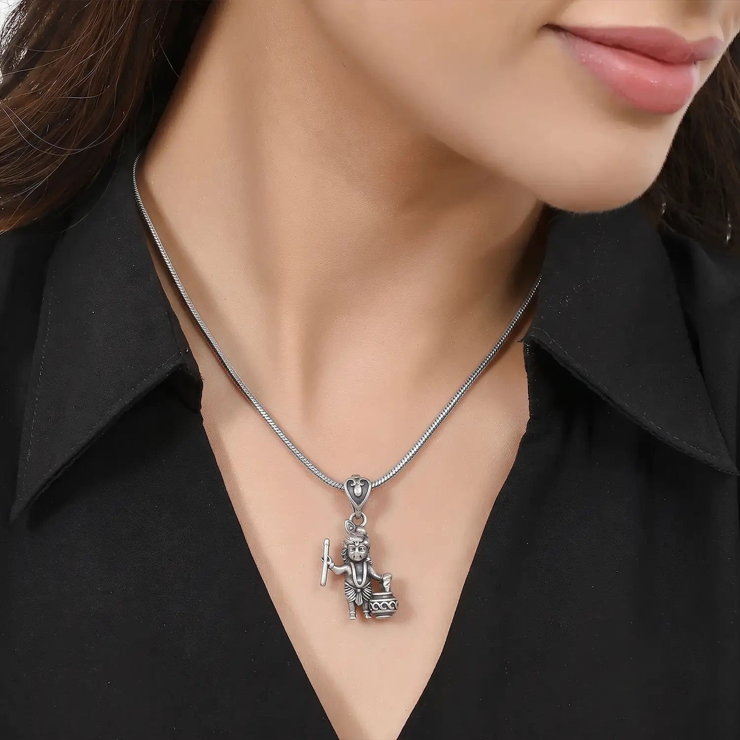 Bal Gopal Silver Pendant - Made With Pure 925 Silver